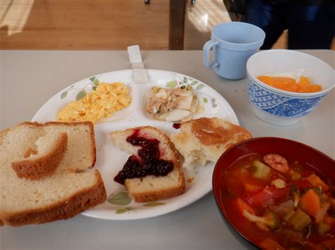 3月5日 朝食 山のふるさと合宿 かじかの里学園