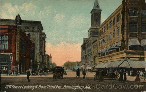 19th Street Looking N From Third Ave Birmingham Al Postcard