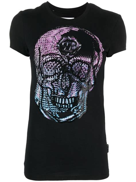 Philipp Plein Crystal Embellished Skull T Shirt Farfetch