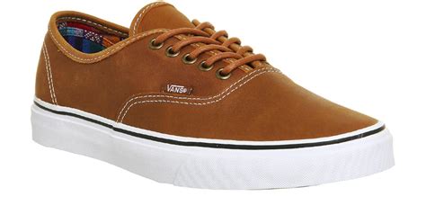 Vans Authentic Leather in Brown for Men | Lyst