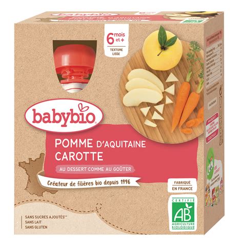 Babybio Gourde Dessert Pomme Et Carotte Bio D S Mois X G Pas Cher