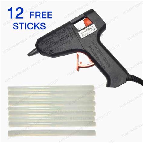Small Hot Glue Gun With Free Glue Sticks 20 Watts Black S3 White Kumarasinghe Radio