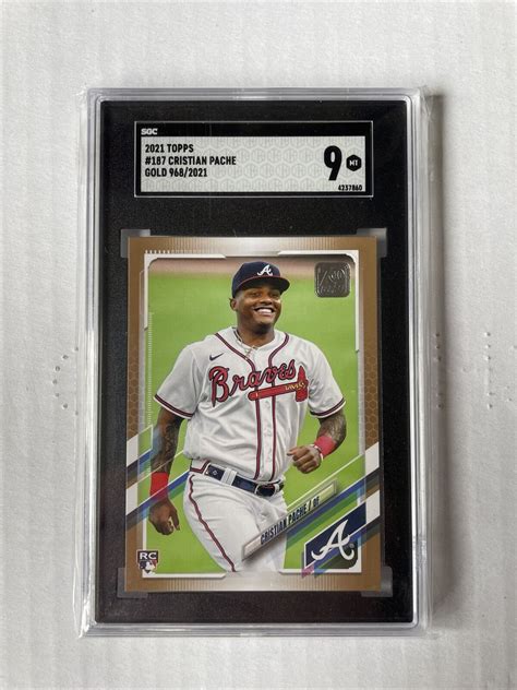 Topps Gold Atlanta Braves Baseball Card Cristian Pache