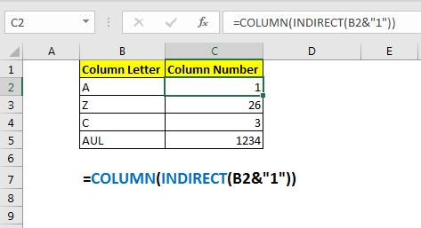 How To Convert Column Letter To Number In Excel