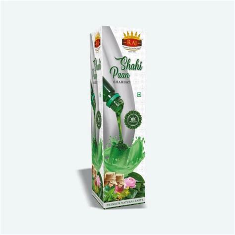 Ml Raj Shahi Paan Sharbat Packaging Type Bottle At Rs Bottle