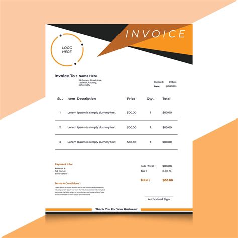 Creative Business Invoice Design Template Design For Invoice