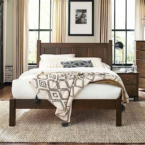 Amazon Midwest Farmhouse Rustic Farmhouse Platform Bed W Headboard