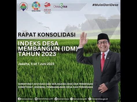 Rapat Konsolidasi Indeks Desa Membangun IDM Tahun 2023 Part 1 YouTube