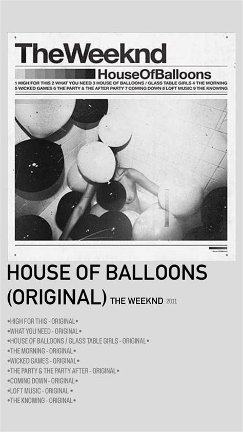 House Of Balloons (Original) | House of balloons, The weeknd albums ...