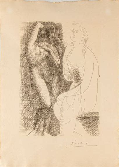 Pablo Picasso Naked Woman In Front Of A Statue MutualArt