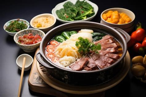 Premium Ai Image Set Representing Eating Hot Pot