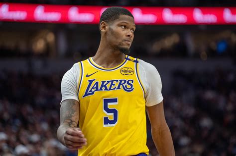 Los Angeles Lakers Forward Cam Reddish 5 Enters The Court After A