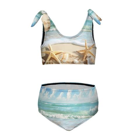 Starfish Beach Girl S 2 Piece Bikini Set Beach Sport Swimsuit Swimwear 10 12Y150cm Walmart