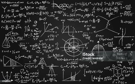 Math Equations Written On A Blackboard Stock Illustration Download