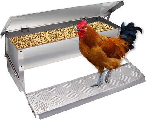 Amazon Automatic Chicken Feeder No Waste Treadle Lb Stainless