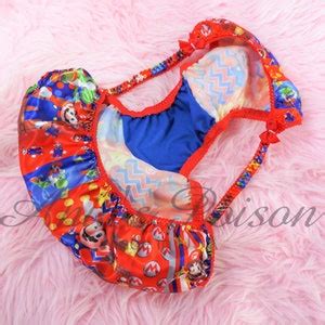 Lace Duchess Classic S Cut SATIN String Bikini Red Video Game Hero Character Shiny Soft