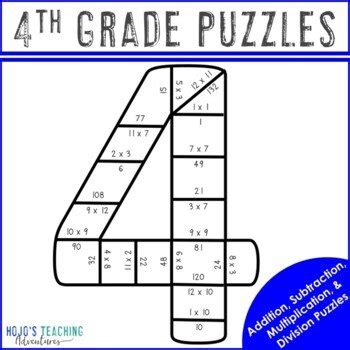 4th Grade Puzzles - HoJo's Teaching Adventures, LLC