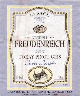 Freudenreich Joseph Eguisheim Etiquettes De Vin D Alsace