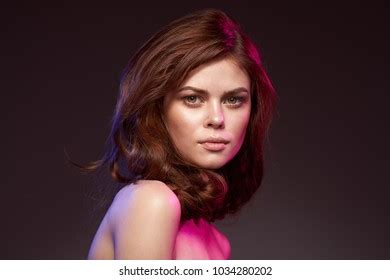 Naked Woman On Dark Background Stock Photo 1034280202 Shutterstock