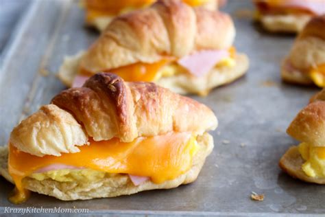 Egg Ham Cheese Croissants - Krazy Kitchen Mom