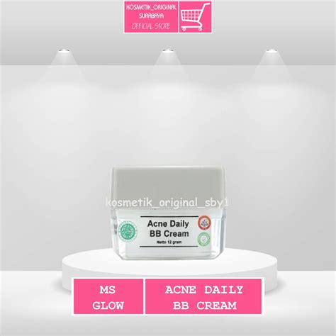 Jual MS Glow Krim Siang Acne Daily BB Cream Kemasan Barcode EXP 06