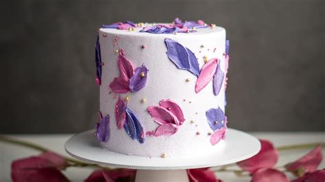 How To Make A Painted Palette Knife Cake Youtube