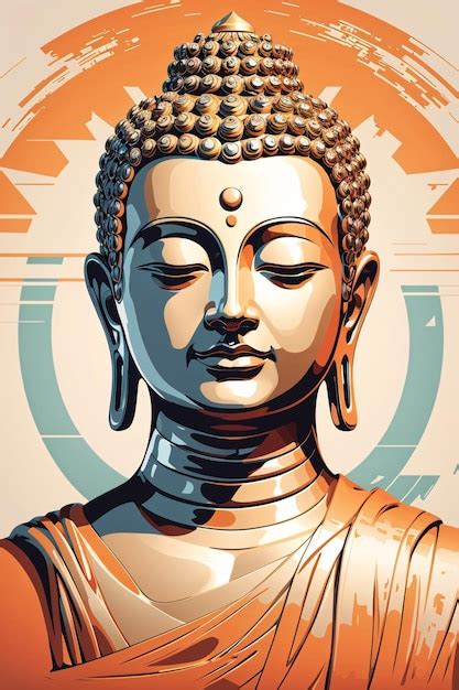 Premium Photo Buddha Minimalist Vector Art Illustration