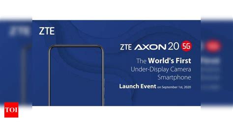 ZTE claims to launch the world's first 5G smartphone with under-display