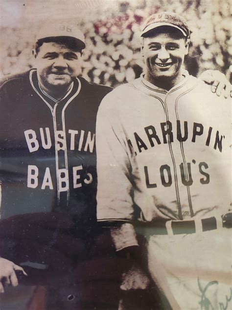 Babe Ruth And Lou Gehrig Print Signed Copy No Bustin Babe S Larrupin Lou S Etsy