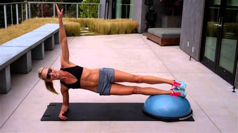 Side Plank Bosu Hip Drops Youtube