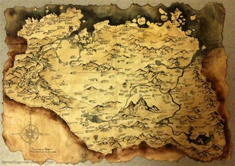 Skyrim Map Wallpapers Wallpaper Cave