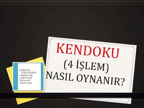 Pdf Kendoku Calcudoku Toplama Yap Toplama Olmaz Ayn Zamanda