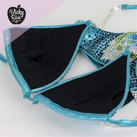 Crystal Competition Bikini Suit By Vicky Ross Fit Lotus Designer