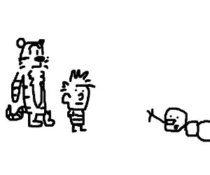 Calvin and Hobbes-Style Snowman - Drawception