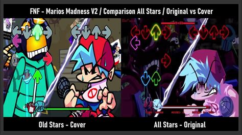 Fnf Marios Madness V2 Comparison All Stars Vs Old Stars