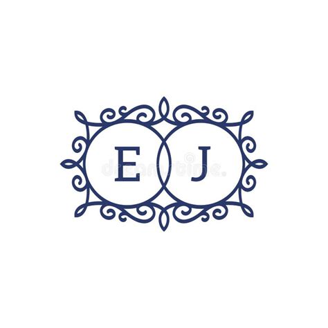 Initial Logo Letter Ej Luxury Minimalist Design Stock Vector