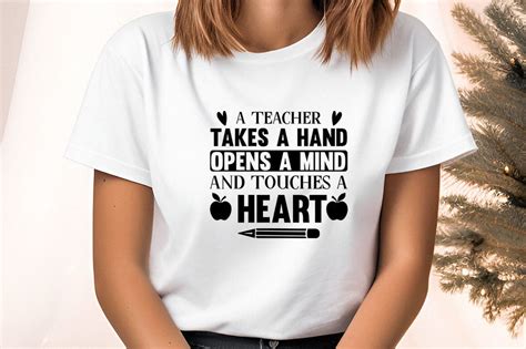 teacher takes  hand opens  mind  touches  heart svg design
