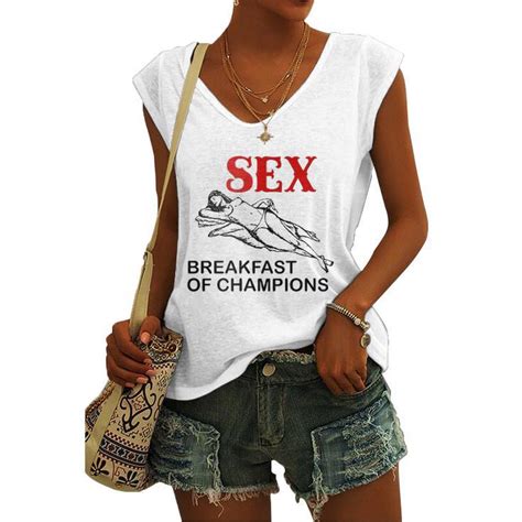 Sex Breakfast Of Champions Sexy Women S Loose Tank Top Mazezy