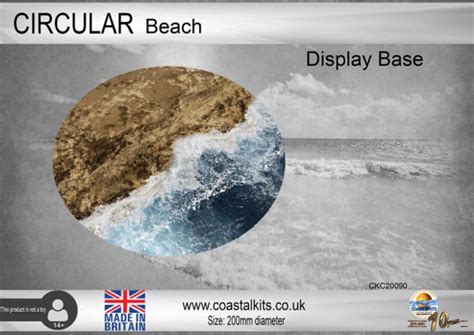 circular display base beach