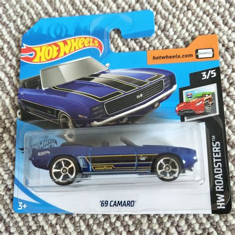 Hot Wheels 69 Camaro Convertible Blue Hw Roadsters Etsy