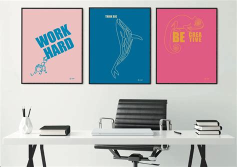 Graphic Design For Office Interior Decoration Posters On Behance