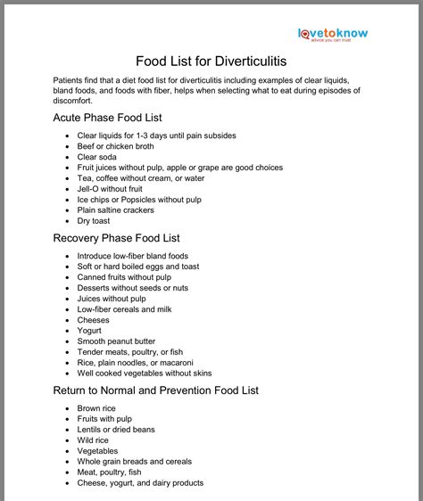 Diverticulitis Diet Recipes Pdf