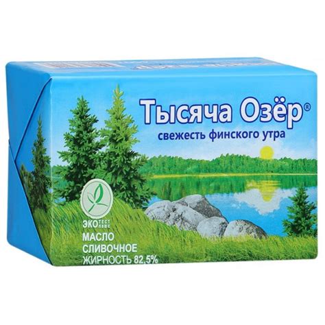 Масло Сливочное Тысяча Озер 82,5 % 450 г. купить по цене 725 р ...