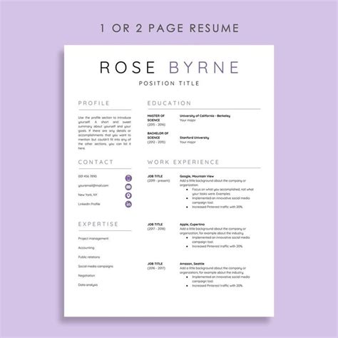 5 Cute Resume Templates For Google Docs In 2023 - TemplateLab