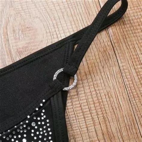 Rhinestone Metal Bra Ring And Slider Hooks Strap Adjustable Buckles Bikini Connectors