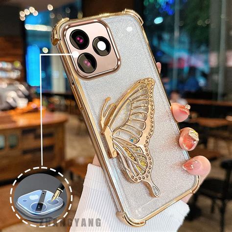 Capa Para Infinix Smart Hot I Galvanoplastia Quatro Cantos Anti Queda De Telefone Est Tica