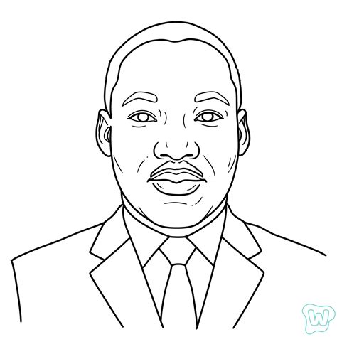 15 Martin Luther King boyama sayfaları - Ücretsiz PDF İndir