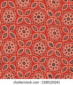 Ajrakh Pattern Block Print Pattern Batik Stock Illustration 2180120241