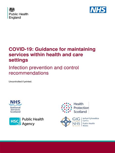 Infection Prevention and Control Guidance January 2021 | PDF | Personal ...
