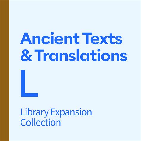 Ancient Texts and Translations Library Expansion, L | Logos Bible Software